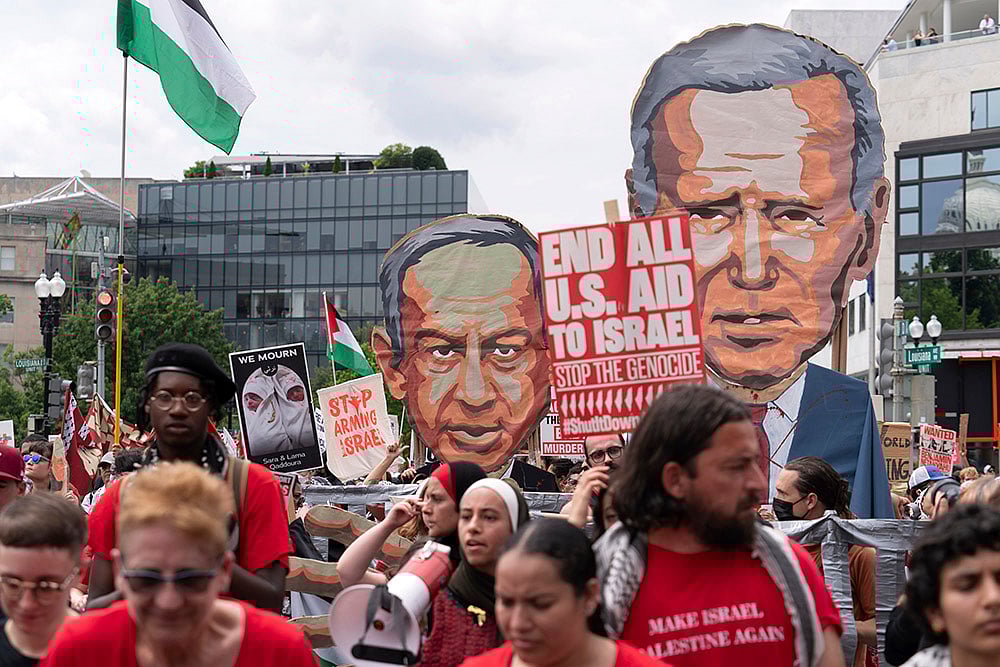| Photo: AP/Jose Luis Magana : Protest Against Netanyahu 